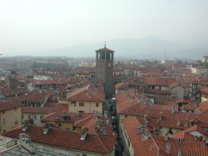 Pinerolo vista dalla torre del municipio