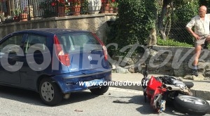 Roure la moto ha tamponato la Punto