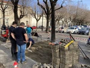 I giardinieri sono all'opera