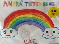 Buona domenica a tutte le maestre che a distanza fanno disegnare gli arcobaleni della speranza