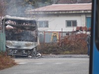 Cumiana, brucia bus della Gtt