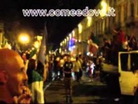Corso Torino invaso dopo la vittoria dell’Italia sulla Germania