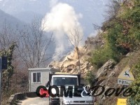 Pramollo, con la dinamite per liberare la frana