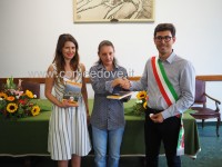 In Comune  a Torre Pellice, da sinistra la console Gheroghias, Marinescu, Cogno