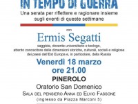 Venerdì Ermis Segatti a Pinerolo