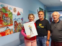 I disegni di Rollopine rallegrano la pediatria di Pinerolo