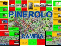 La mappa che indica gli interventi eseguiti o in corso d'opera a Pinerolo